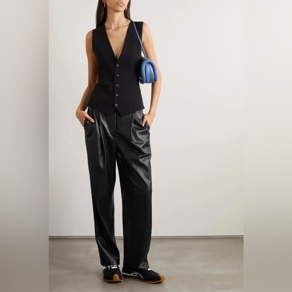 The Frankie Shop - Pernille Faux Leather Straight-leg Pants - Black - Medium - Picture 2 of 8